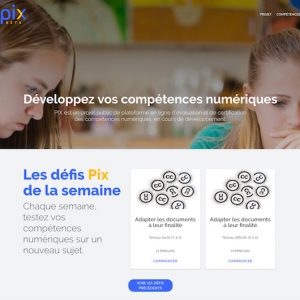 Pix accueil plateforme evaluation competences numeriques