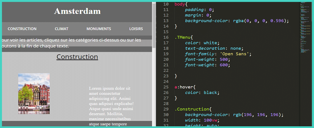 Cours hebdo Codage Web