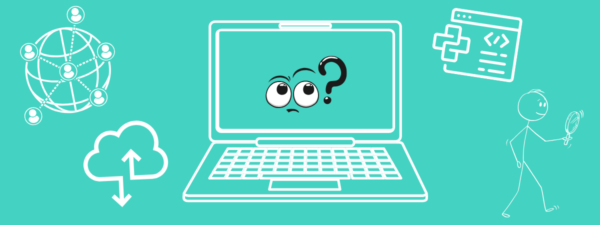 ordianteur se posant une question