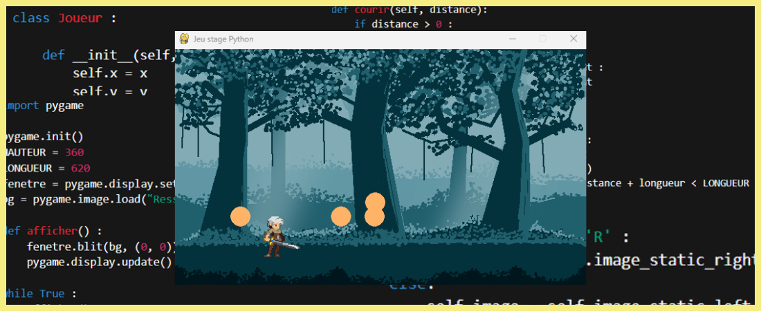 Stage de vacances Python jeu